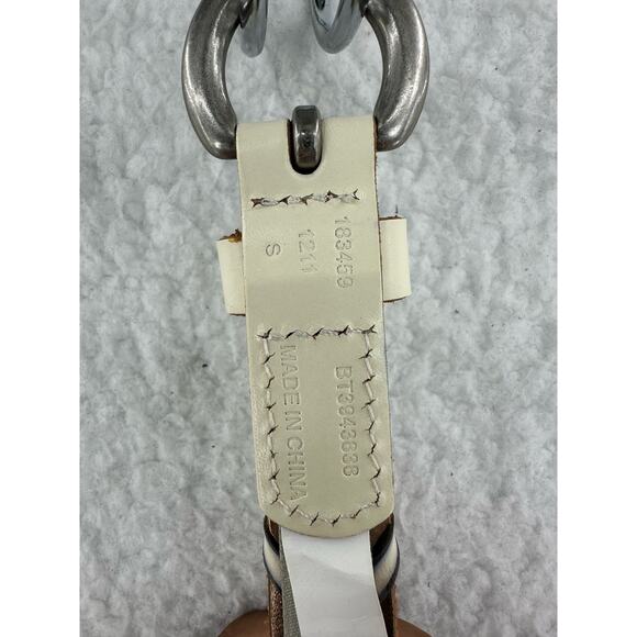 Fossil, Open Lace Weave Multi Metallic Leather Belt, Size Small - Picture 7 of 8